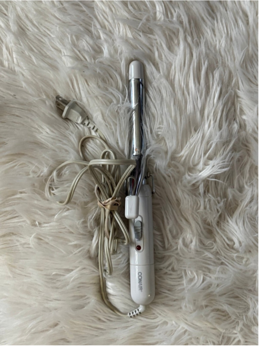 Vintage 1987 Conair Pro Style Curls Series Curling Iron 3/4" Chrome CD16N White